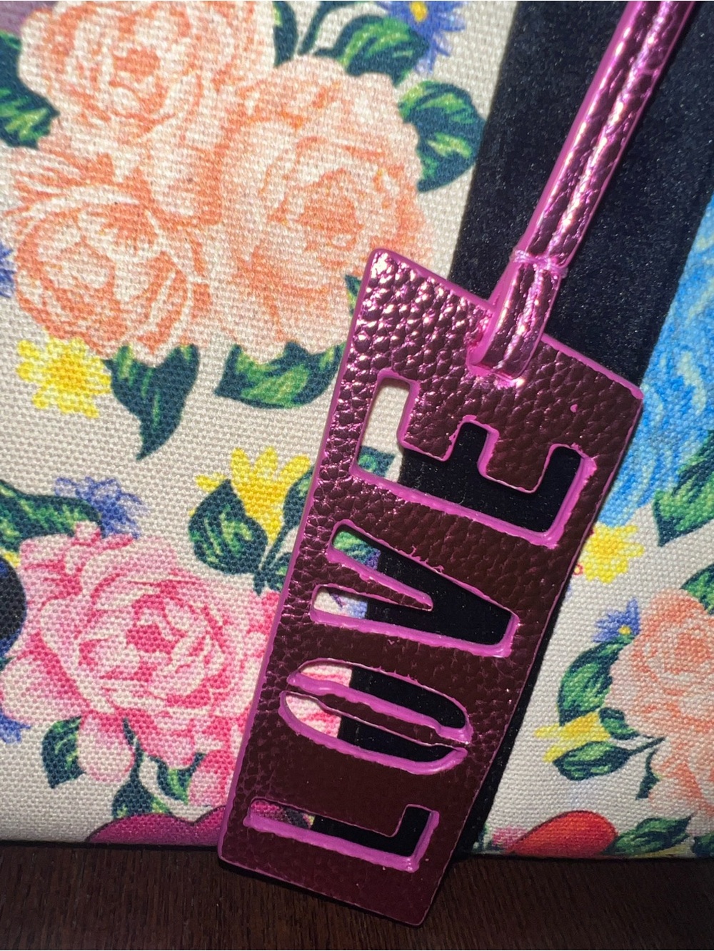 Kurt Geiger Floral Love Tote Bag with Heart Charm - Multi NWT - Picture 7 of 7